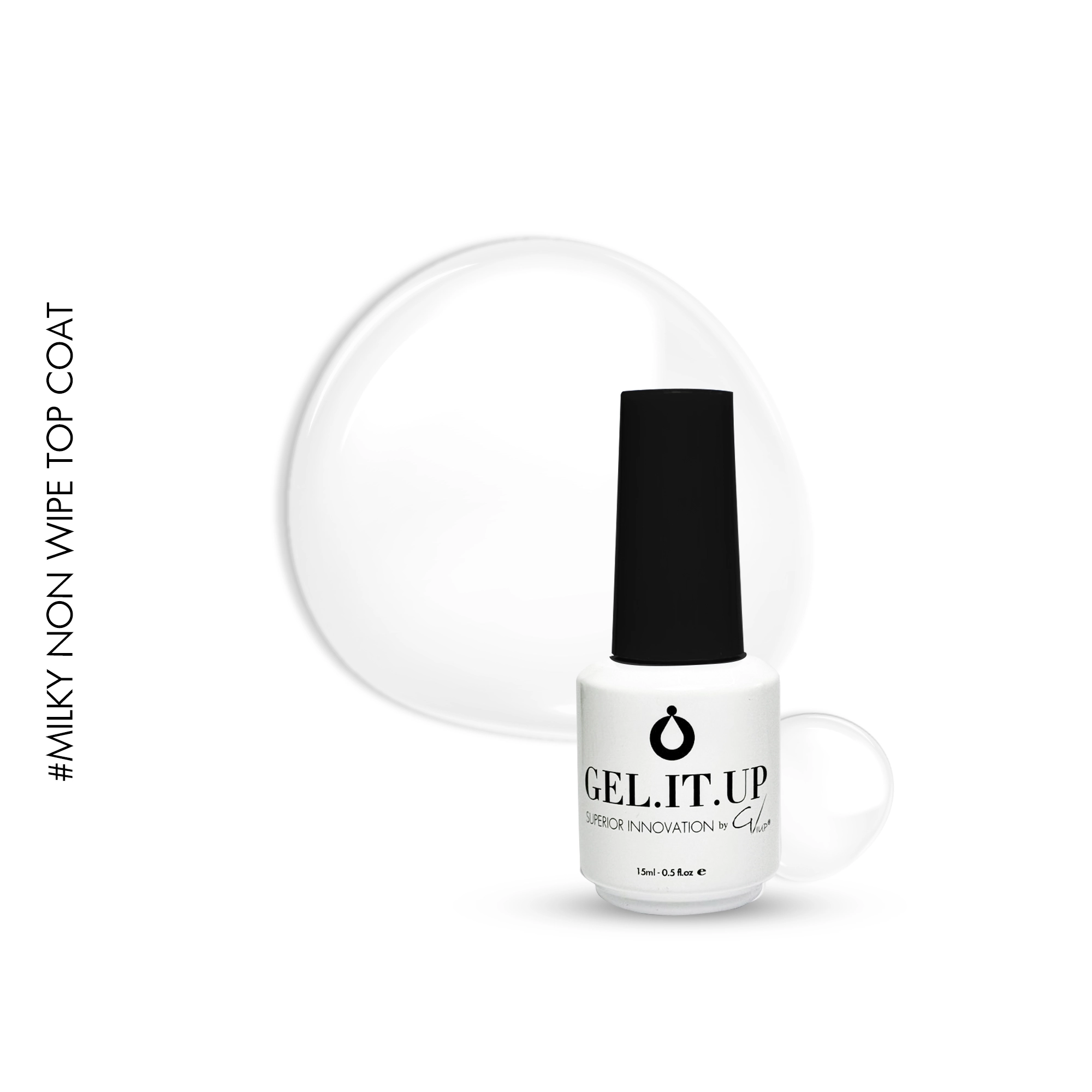 Non Wipe Top Coat Milky 15ml classic top coats